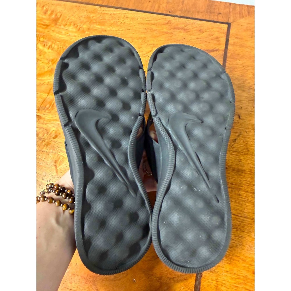 Nike Womens 11 Black Comfort Footbed Thong Sandals Flip Flops 842827-001 - Picture 6 of 7